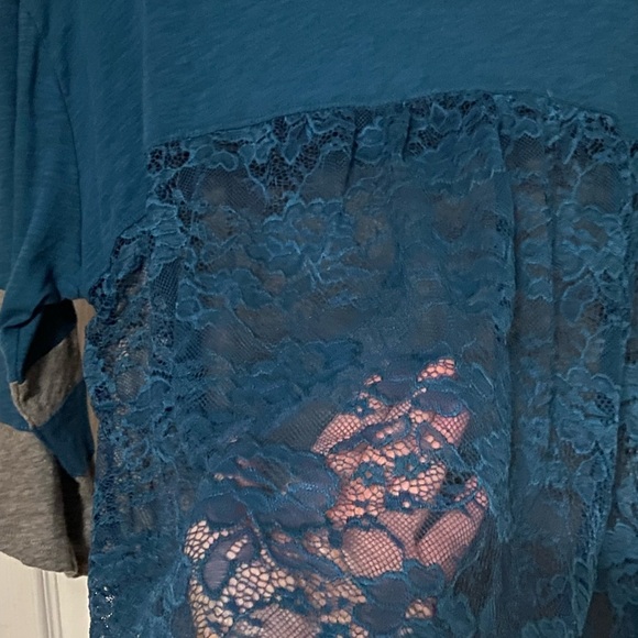 Torrid size 3 (22/24)Teal and Gray Women's Top - Picture 3 of 5